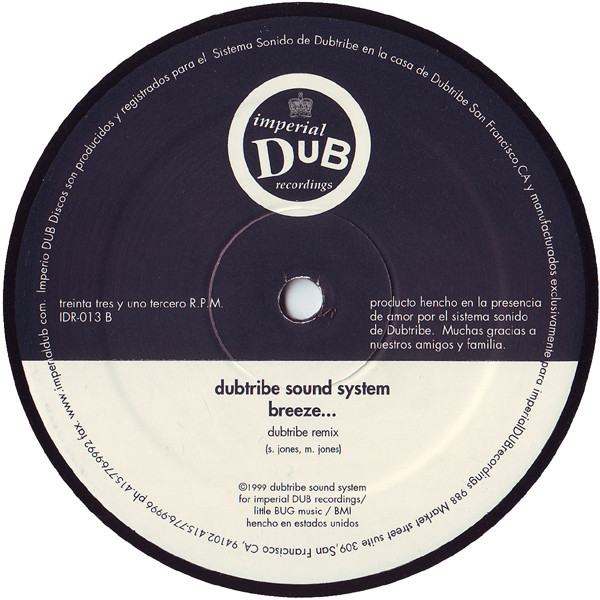 Dubtribe Sound System - Breeze... | Imperial Dub Recordings (IDR-013) - 2 Dubtribe Sound System - Breeze... | Imperial Dub Recordings (IDR-013) - 2