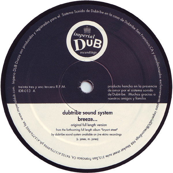 Dubtribe Sound System - Breeze... | Imperial Dub Recordings (IDR-013)