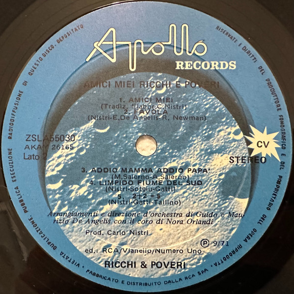 Ricchi E Poveri - Amici Miei | Apollo Records (ZSLA 55030) - 2 Ricchi E Poveri - Amici Miei | Apollo Records (ZSLA 55030) - 2