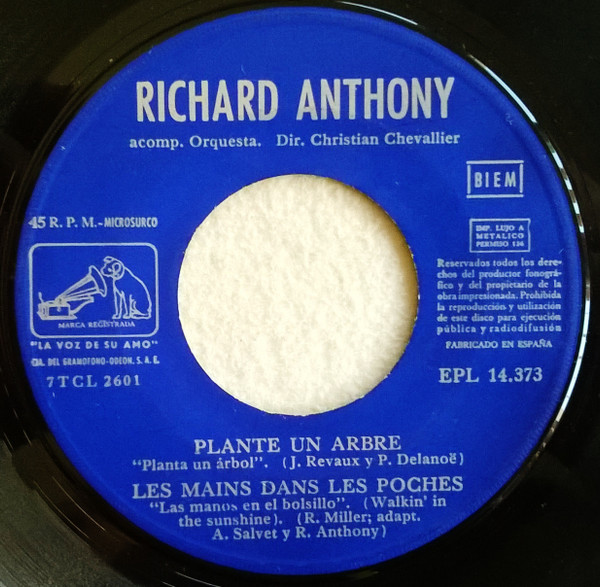 Richard Anthony - Aranjuez, Mon Amour | La Voz De Su Amo (EPL 14.373) - 4
