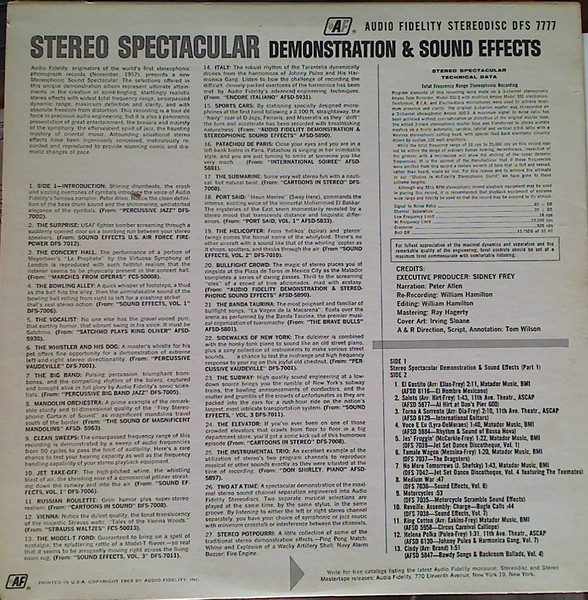 No Artist - Stereo Spectacular Demonstration & Sound Effects | Audio Fidelity (DFS 7777) - 2