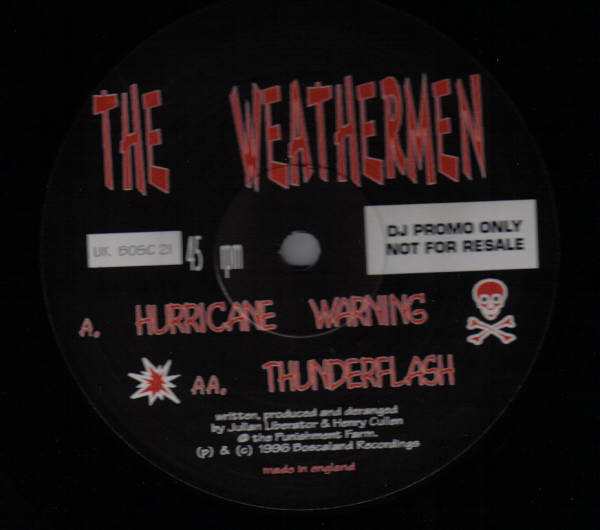 Weathermen - Hurricane Warning / Thunderflash | Boscaland Recordings (BOSC 21) - main