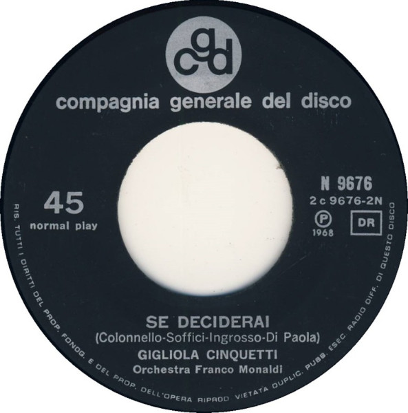 Gigliola Cinquetti - Sera | CGD (N 9676) - 4