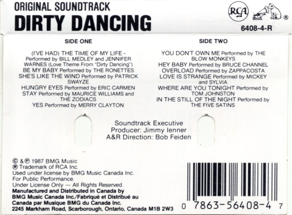 Various - Dirty Dancing (Original Soundtrack From The Vestron Motion Picture) | RCA (6408-4-R) - 2