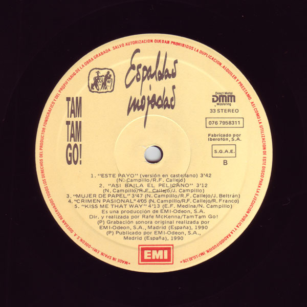 Tam Tam Go! - Espaldas Mojadas | EMI (076 7958311) - 4