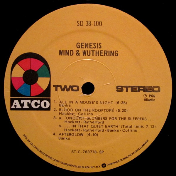 Genesis - Wind & Wuthering | ATCO Records (SD 38-100) - 4