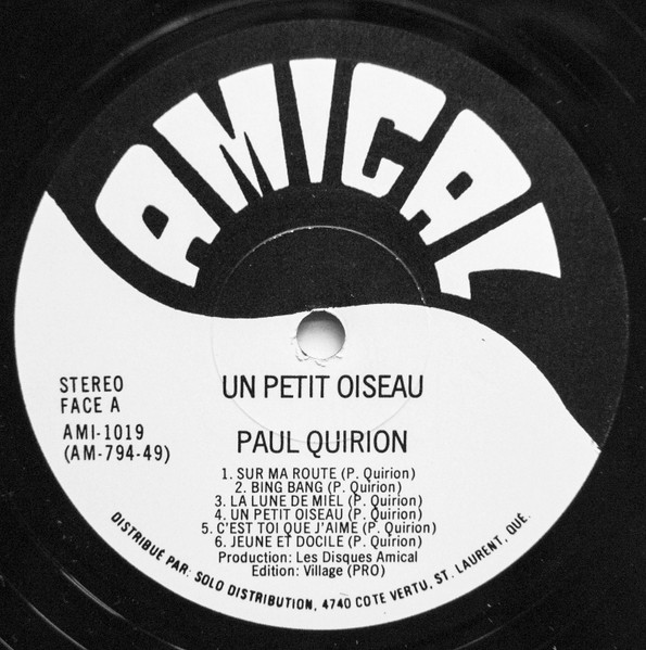 Paul Quirion - Un Petit Oiseau | Amical (AMI-1019) - 3 Paul Quirion - Un Petit Oiseau | Amical (AMI-1019) - 3