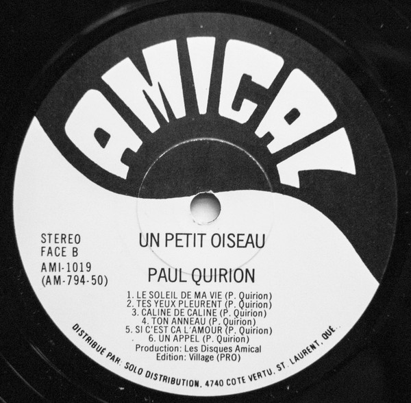 Paul Quirion - Un Petit Oiseau | Amical (AMI-1019) - 4 Paul Quirion - Un Petit Oiseau | Amical (AMI-1019) - 4
