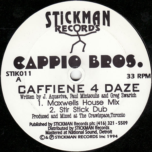 Cappio Bros. - Caffiene 4 Daze | Stickman Records (STIK011) - main