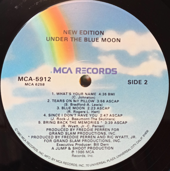 New Edition - Under The Blue Moon | MCA Records (MCA-5912) - 4