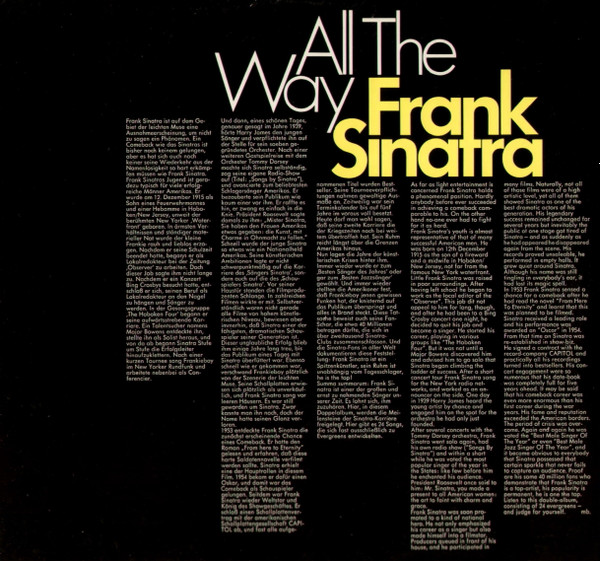 Frank Sinatra - All The Way | Capitol Records (1 C 176-81 333/34) - 3