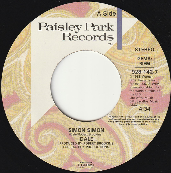 Dale Bozzio - Simon Simon | Paisley Park (928 142-7) - 3