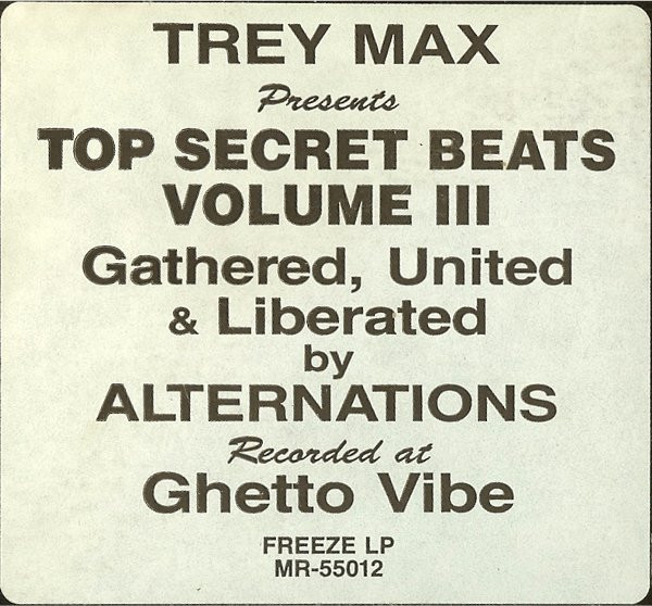 Trey Max - Top Secret Beats Volume III | Freeze Records (MRLP-55012) - 3 Trey Max - Top Secret Beats Volume III | Freeze Records (MRLP-55012) - 3