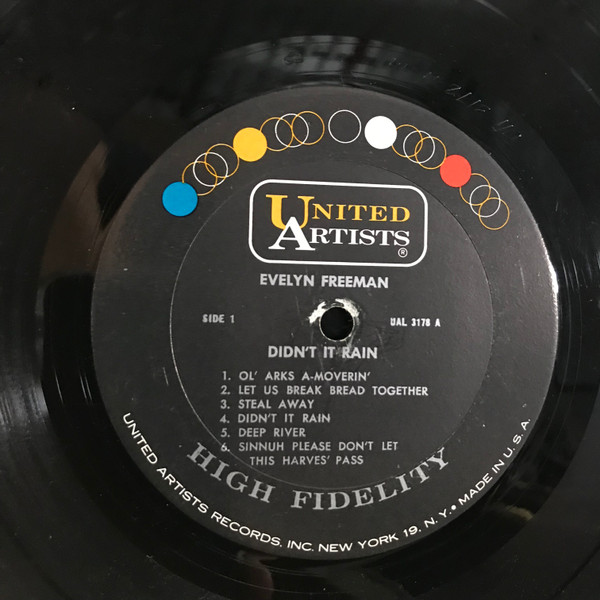Evelyn Freeman And The Exciting Voices - Didn't It Rain | United Artists Records (UAL 3178) - 3