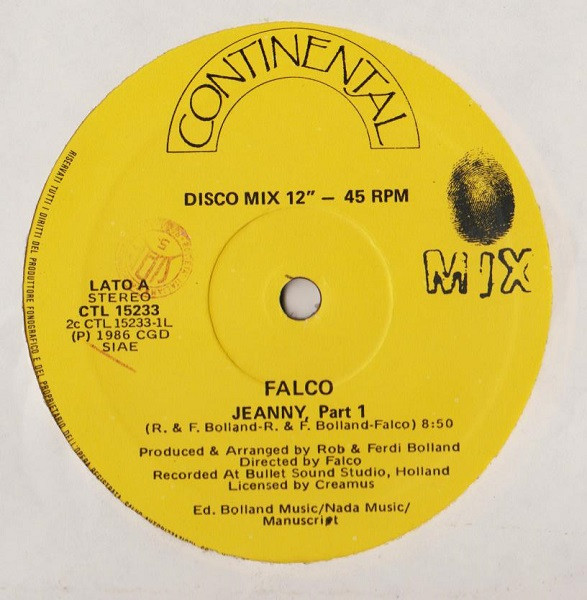 Falco - Jeanny (Part 1) | Continental (CTL 15233) - 2
