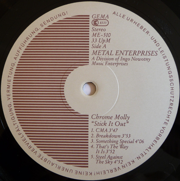 Chrome Molly - Stick It Out | Metal Enterprises (ME 510) - 3