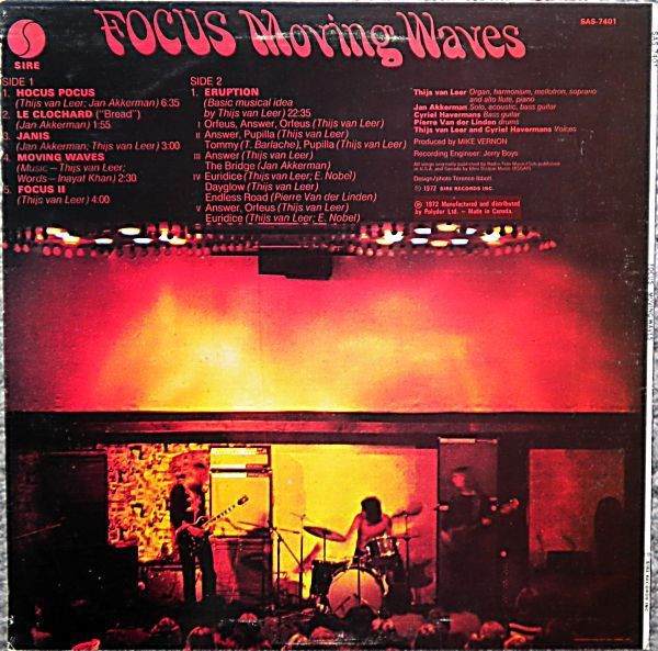 Focus - Moving Waves | Sire (SAS-7401) - 2