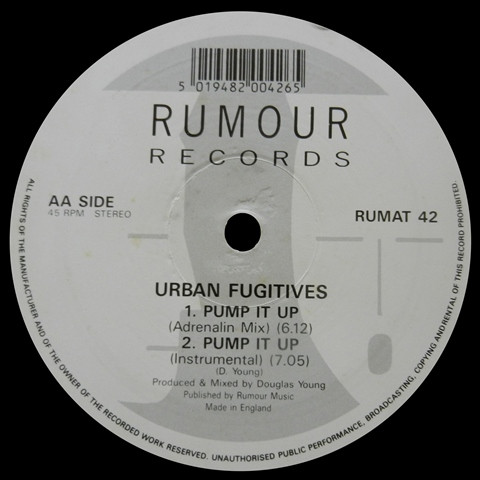 Urban Fugitives - Vertigo / Pump It Up | Rumour Records (RUMAT 42) - 3 Urban Fugitives - Vertigo / Pump It Up | Rumour Records (RUMAT 42) - 3