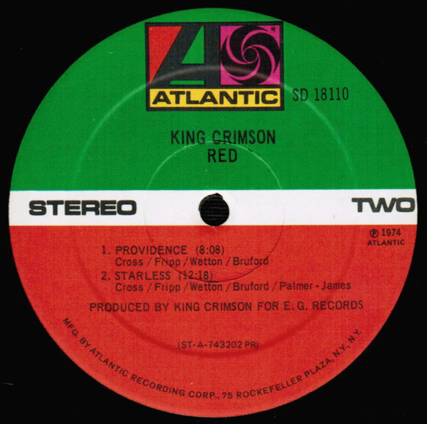 King Crimson - Red | Atlantic (SD 18110) - 3