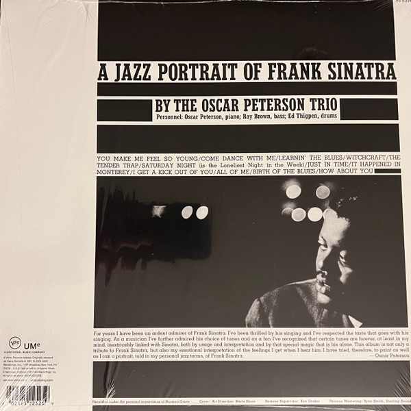 The Oscar Peterson Trio - A Jazz Portrait Of Frank Sinatra | Verve Records (V6 - 8334) - 2