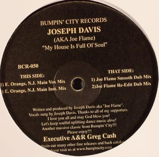 Joseph Davis - My House Is Full Of Soul | Bumpin' City Records (BCR-050)