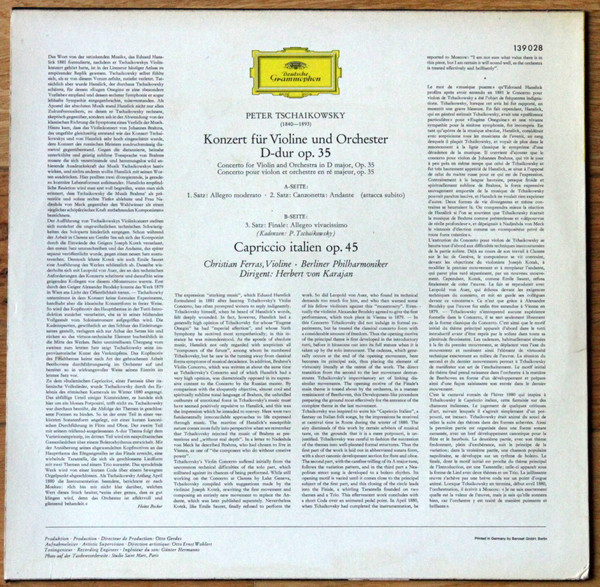 Violinkonzert D-dur Op. 35 / Capriccio Italien Op. 45