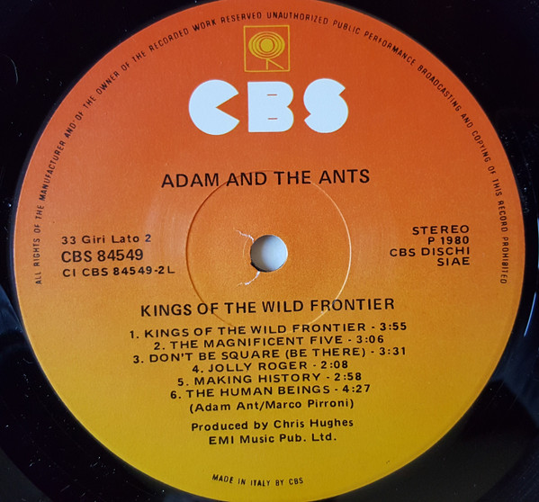 Adam And The Ants - Kings Of The Wild Frontier | CBS (CBS 84549) - 4