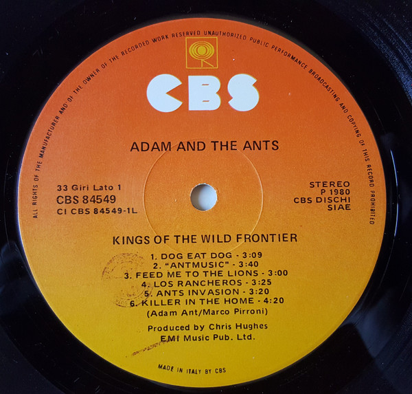 Adam And The Ants - Kings Of The Wild Frontier | CBS (CBS 84549) - 3