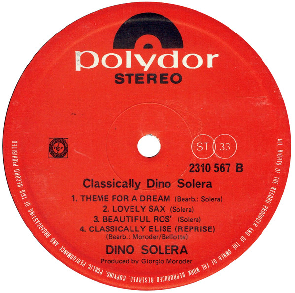 Dino Solera - Classically Dino Solera | Polydor (2310-567) - 4 Dino Solera - Classically Dino Solera | Polydor (2310-567) - 4