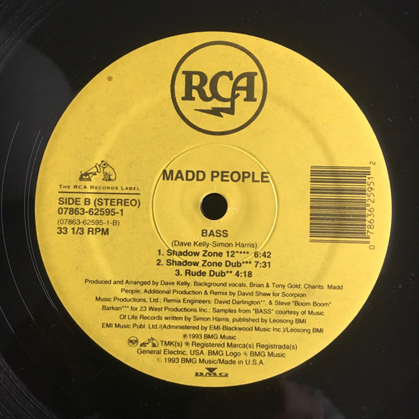 Madd People - Bass | RCA (07863-62595-1) - 3 Madd People - Bass | RCA (07863-62595-1) - 3