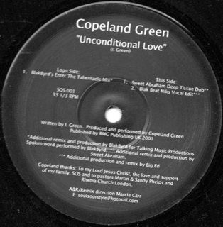 Copeland Green - Unconditional Love | Soul's Our Style Recordings (SOS-001) - main