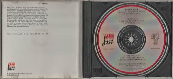 Dave Brubeck , Gerry Mulligan , Paul Desmond , Alan Dawson , Jack Six - We're All Together Again For The First Time | Atlantic (7567-81390-2) - 3 Dave Brubeck , Gerry Mulligan , Paul Desmond , Alan Dawson , Jack Six - We're All Together Again For The First Time | Atlantic (7567-81390-2) - 3