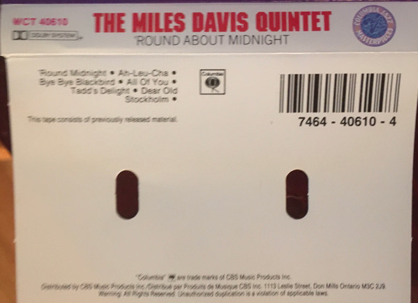 Miles Davis - 'Round About Midnight | Columbia (WCT 40610) - 2