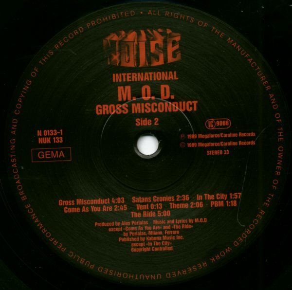 Method Of Destruction - Gross Misconduct | Noise International (N 0133-1) - 4