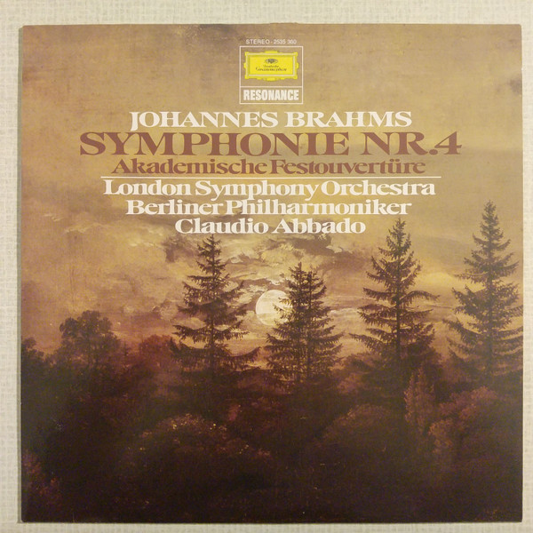 Johannes Brahms , London Symphony Orchestra , Berliner Philharmoniker , Claudio Abbado - Symphonie Nr.4 / Akademische Festouvertüre | Deutsche Grammophon (2535 360)