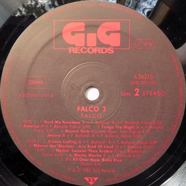 Falco - Falco 3 | GiG Records (GIG 222-127) - 4