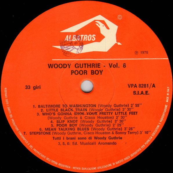 Woody Guthrie - Poor Boy - Vol. 6 | Albatros (VPA 8281) - 4 Woody Guthrie - Poor Boy - Vol. 6 | Albatros (VPA 8281) - 4