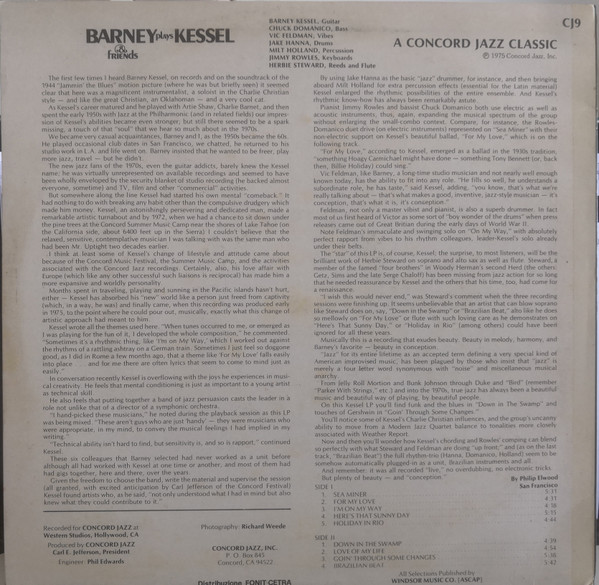 Barney Kessel - Barney (& Friends) Plays Kessel | Concord Jazz (CJ 9) - 2