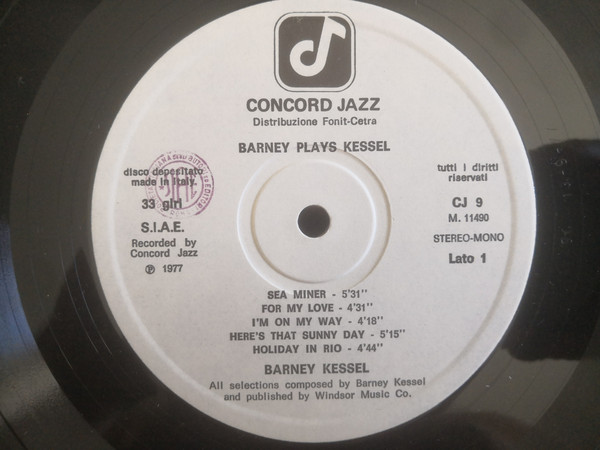 Barney Kessel - Barney (& Friends) Plays Kessel | Concord Jazz (CJ 9) - 3