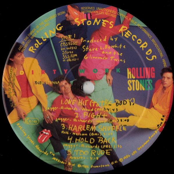 The Rolling Stones - Dirty Work | Rolling Stones Records (CBS 86321) - 3 The Rolling Stones - Dirty Work | Rolling Stones Records (CBS 86321) - 3