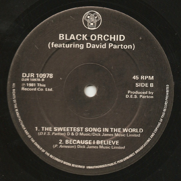 Black Orchid Featuring David Parton - Wonderlicks (A Medley) | DJM Records (DJR 10978) - 2