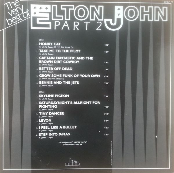 Elton John - The Very Best Of Elton John Part 2 | BR Music (BRLP 71) - 2 Elton John - The Very Best Of Elton John Part 2 | BR Music (BRLP 71) - 2