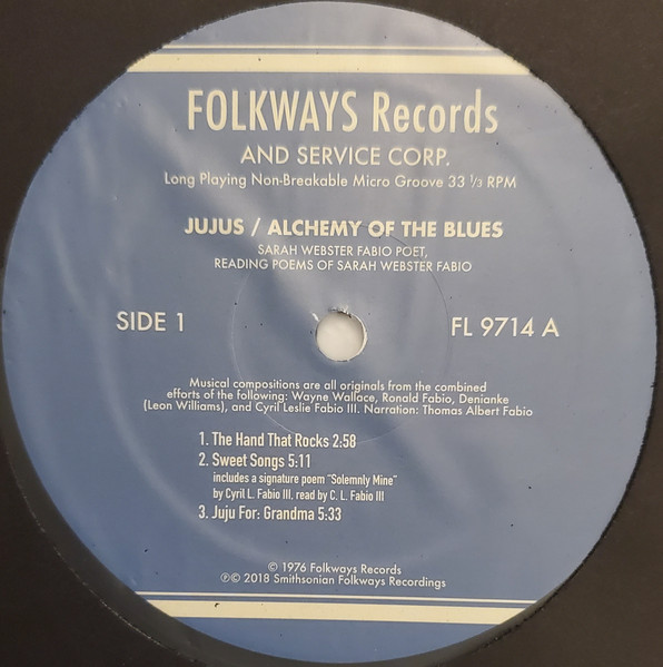 Sarah Webster Fabio - Jujus / Alchemy Of The Blues | Folkways Records (FL 9714) - 4 Sarah Webster Fabio - Jujus / Alchemy Of The Blues | Folkways Records (FL 9714) - 4