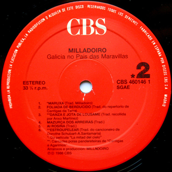 Milladoiro - Galicia No País Das Maravillas | CBS (CBS 460146 1) - 4 Milladoiro - Galicia No País Das Maravillas | CBS (CBS 460146 1) - 4