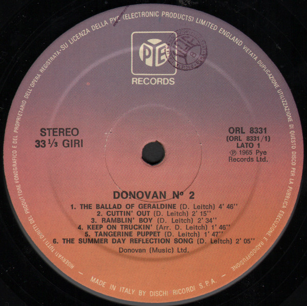 Donovan - N.2 | Pye Records (ORL 8331) - 3 Donovan - N.2 | Pye Records (ORL 8331) - 3
