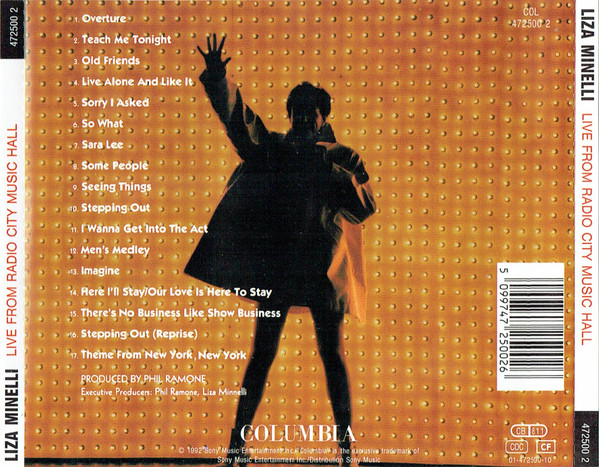 Liza Minnelli - Live From Radio City Music Hall | Columbia (472500 2) - 2 Liza Minnelli - Live From Radio City Music Hall | Columbia (472500 2) - 2