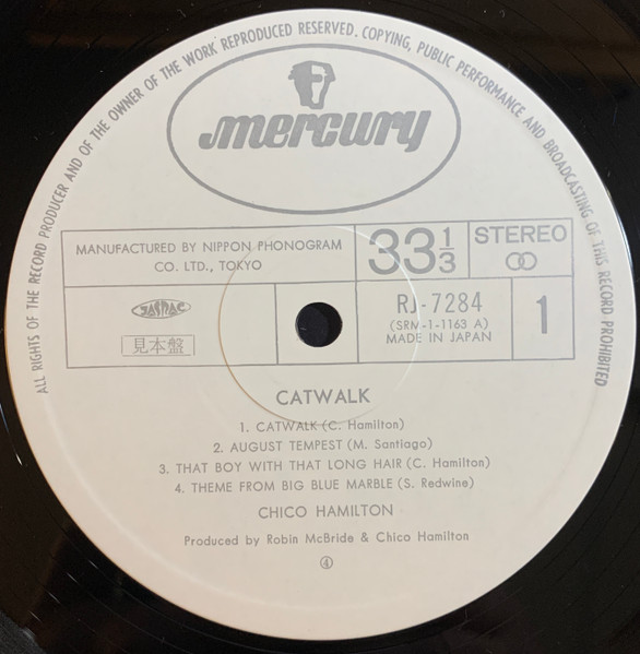 Chico Hamilton - Catwalk | Mercury (RJ-7284) - 4 Chico Hamilton - Catwalk | Mercury (RJ-7284) - 4