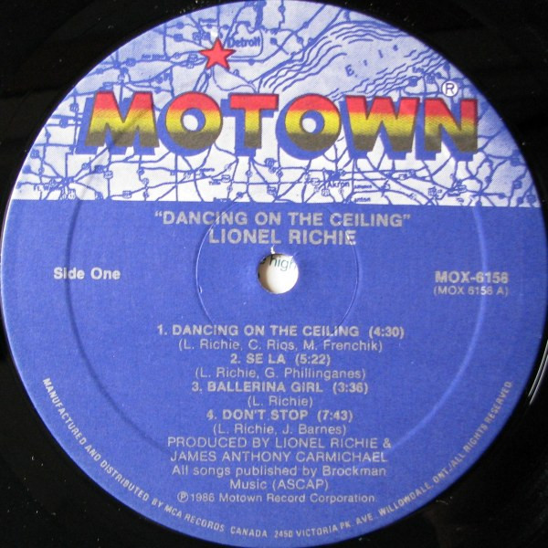 Lionel Richie - Dancing On The Ceiling | Motown (MOX 6158) - 3 Lionel Richie - Dancing On The Ceiling | Motown (MOX 6158) - 3