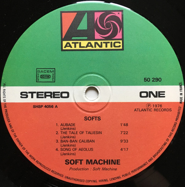 Soft Machine - Softs | Atlantic (50 290) - 3