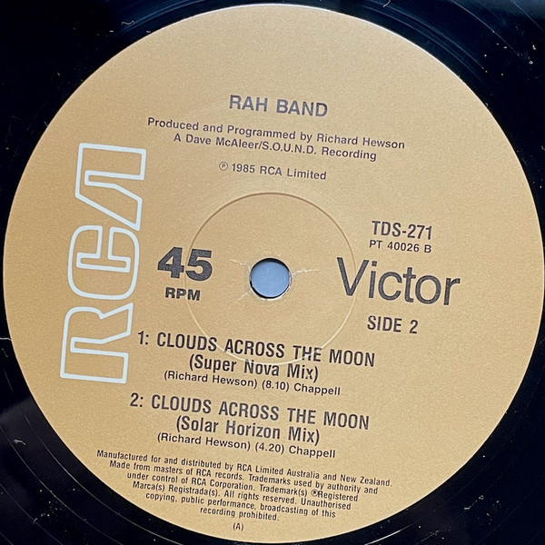 Rah Band - Clouds Across The Moon | RCA Victor (TDS-261) - 4